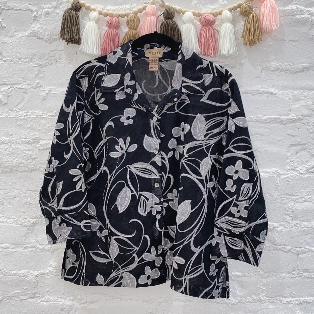 Petite Vintage Linen Blend Resort Shirt